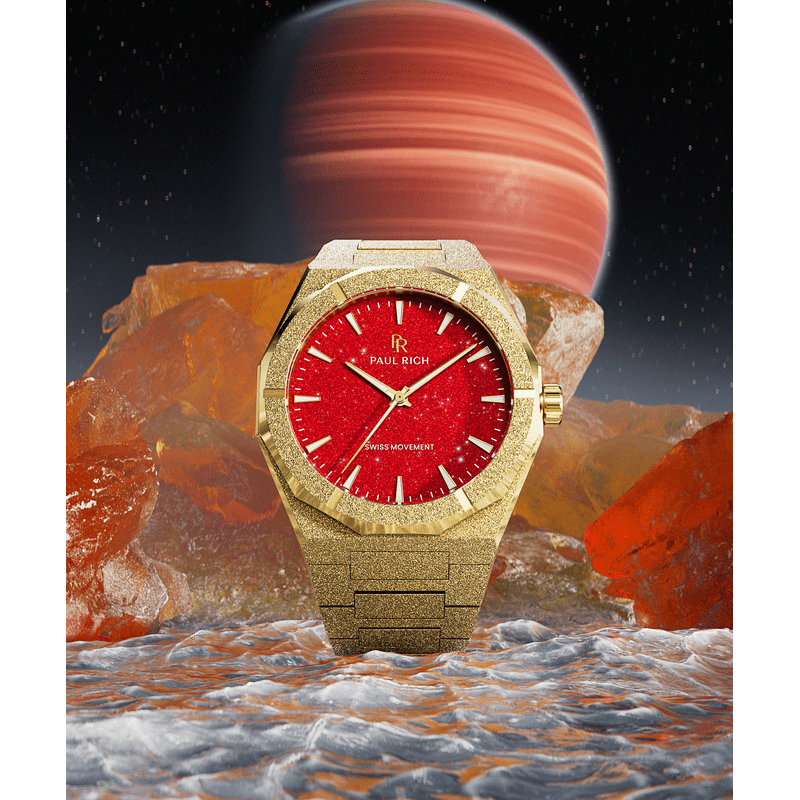 Frosted Star Dust II Gold Red