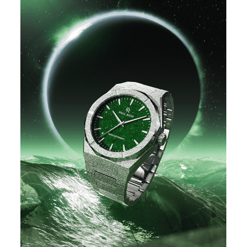 Frosted Star Dust II Silver Green