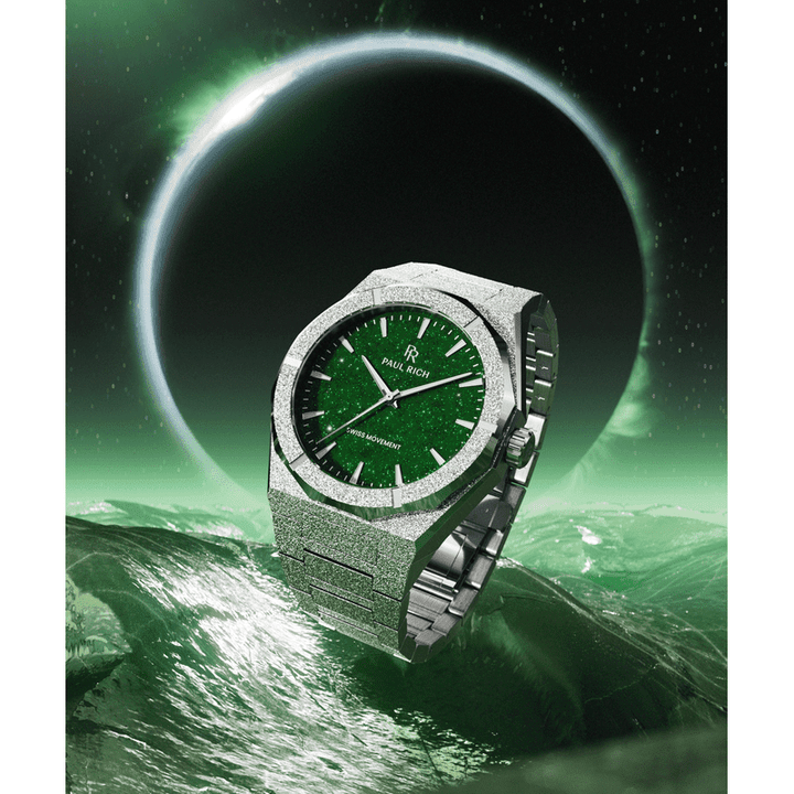 Frosted Star Dust II Silver Green