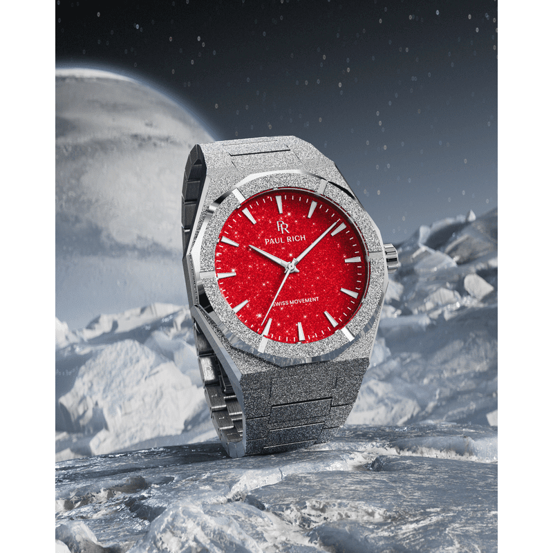 Frosted Star Dust II Silver Red