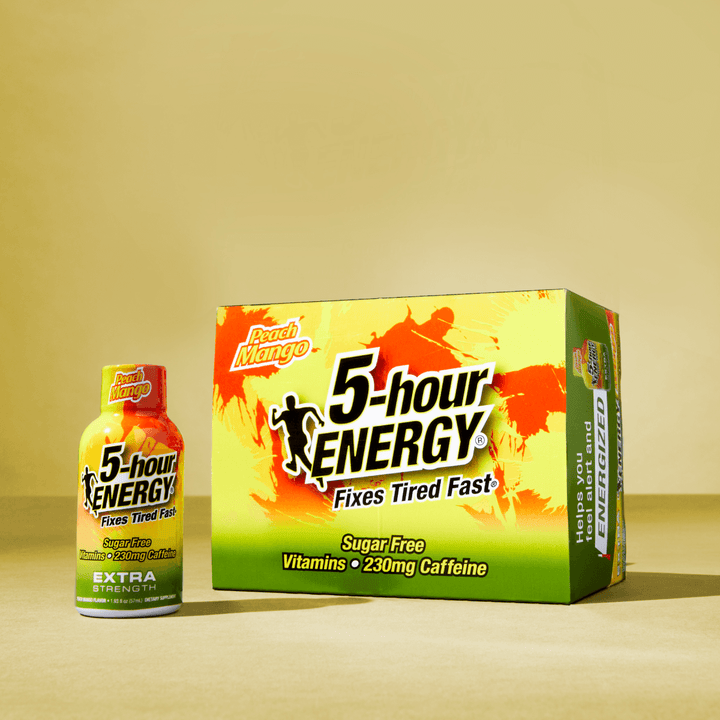 12-Pack Peach Mango Energy Shots for Extra Strength