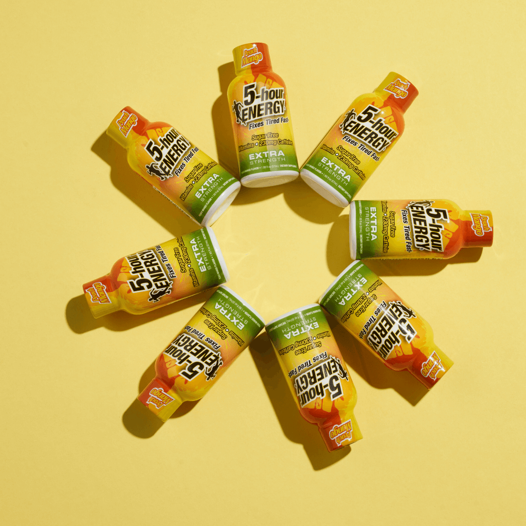 12-Pack Peach Mango Energy Shots for Extra Strength