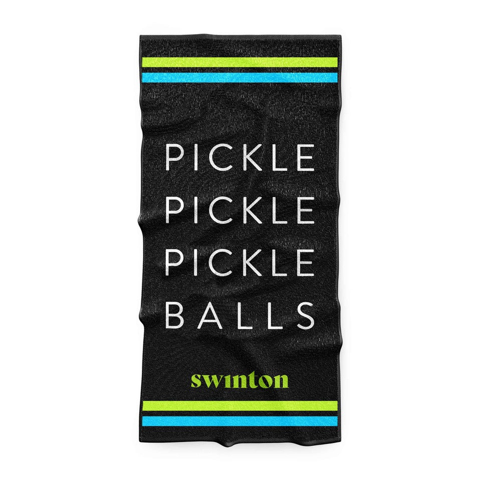 Swinton Pickleball Sports Towel Black