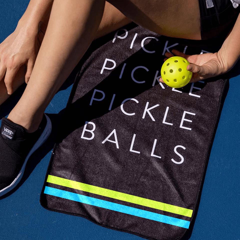 Swinton Pickleball Sports Towel Black