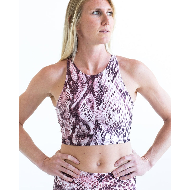 Colorado Threads Pink Snakeskin Crop Top *FINAL SALE*