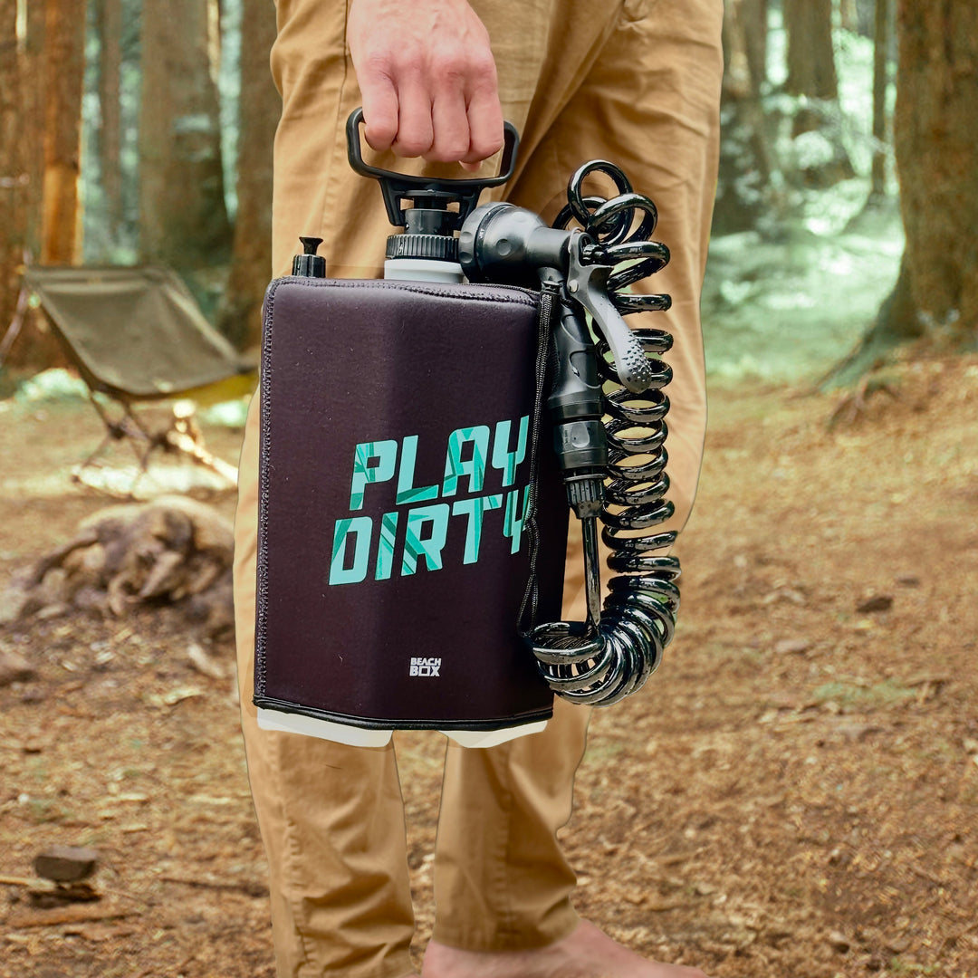 BeachBox Portable Shower Tank - 'Play Dirty' / Black