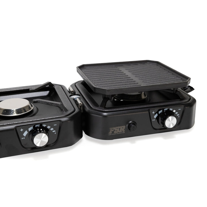 Freespirit Recreation Portable 2 Burner Camp Stove & Wind Screen