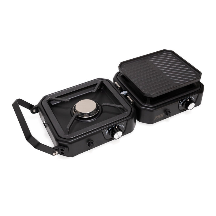 Freespirit Recreation Portable 2 Burner Camp Stove & Wind Screen