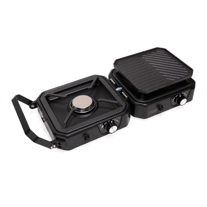 Freespirit Recreation Portable 2 Burner Camp Stove & Wind Screen