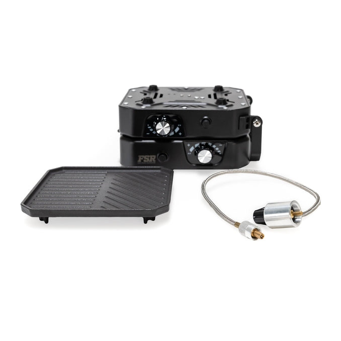 Freespirit Recreation Portable 2 Burner Camp Stove & Wind Screen