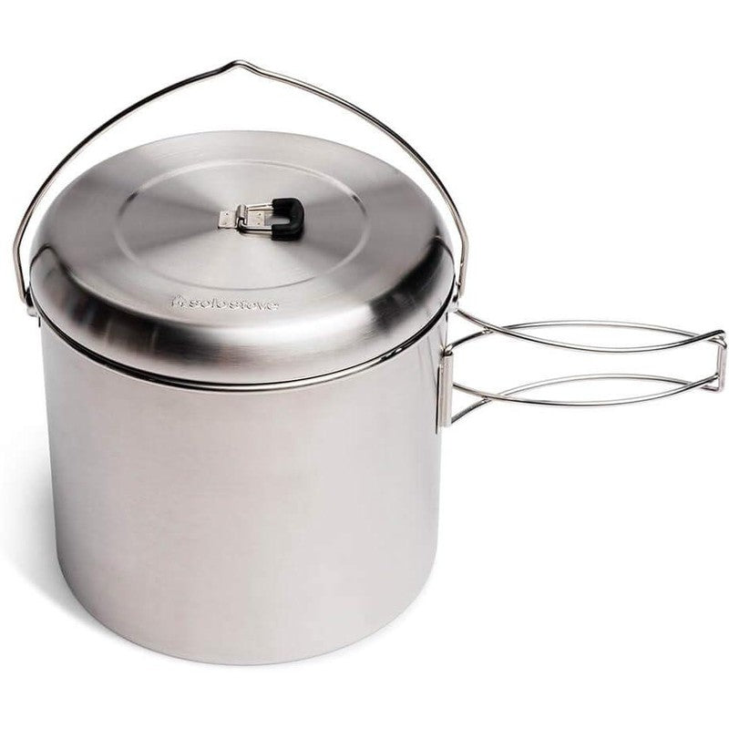 TRAPSKI Solo Stove Pot 900/1800/4000 Stainless Steel Companion Pots | Lightweight Aluminum Pot Holding Tripod | Great Portable Cookware for Backpacking, Camping & Survival Adventures | Deisgned for use with Lite/Titan/Campfire Solo Stoves