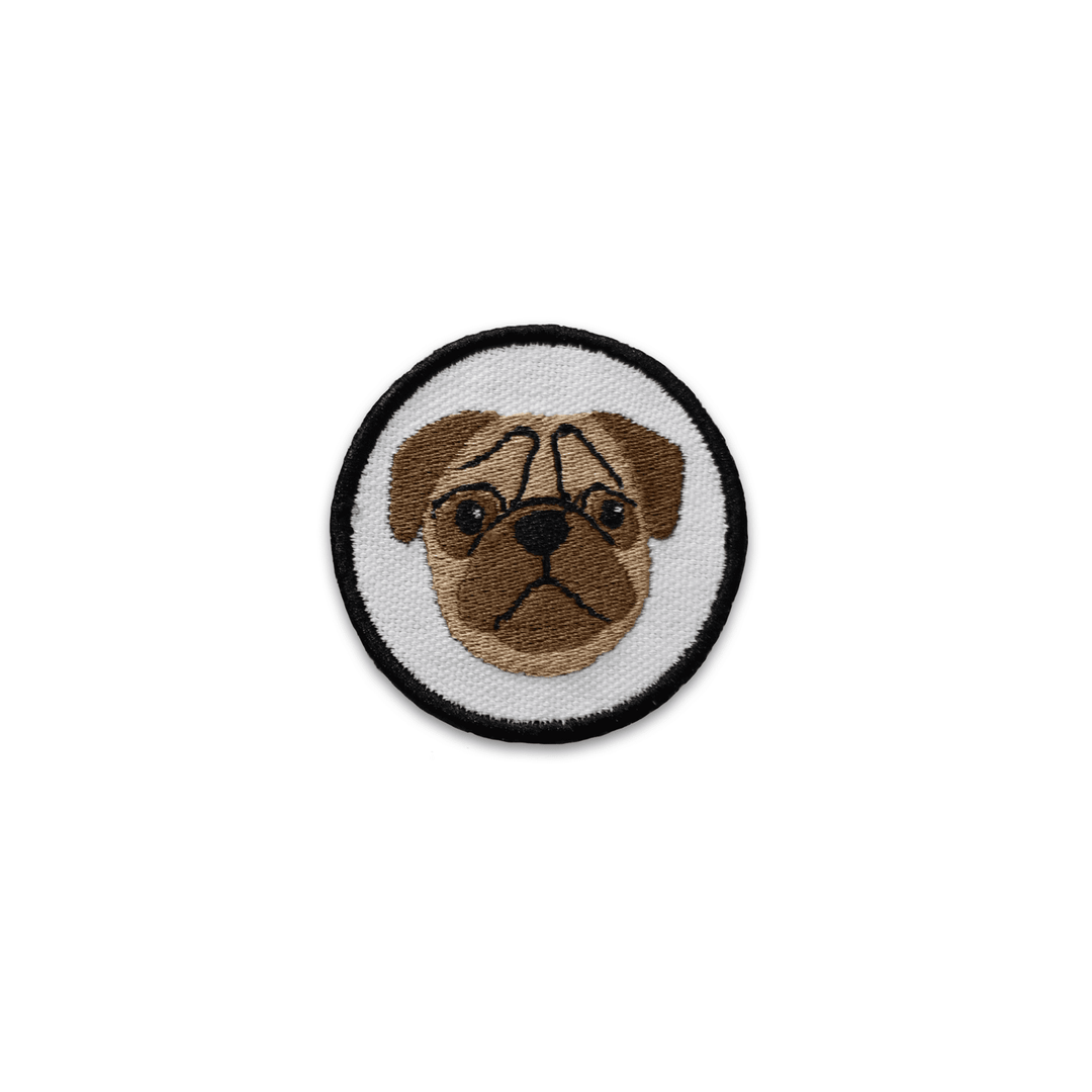 K9 Sport Sack Pug Face Circle Patch