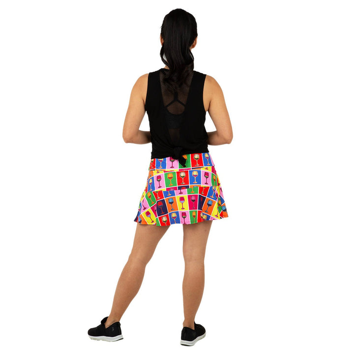 Red Winehol Swing Skirt