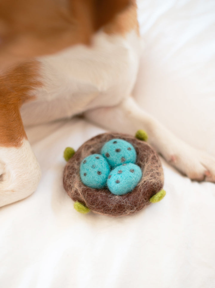 Robin's Nest Wool Dog and Cat Toy for Gentle Play