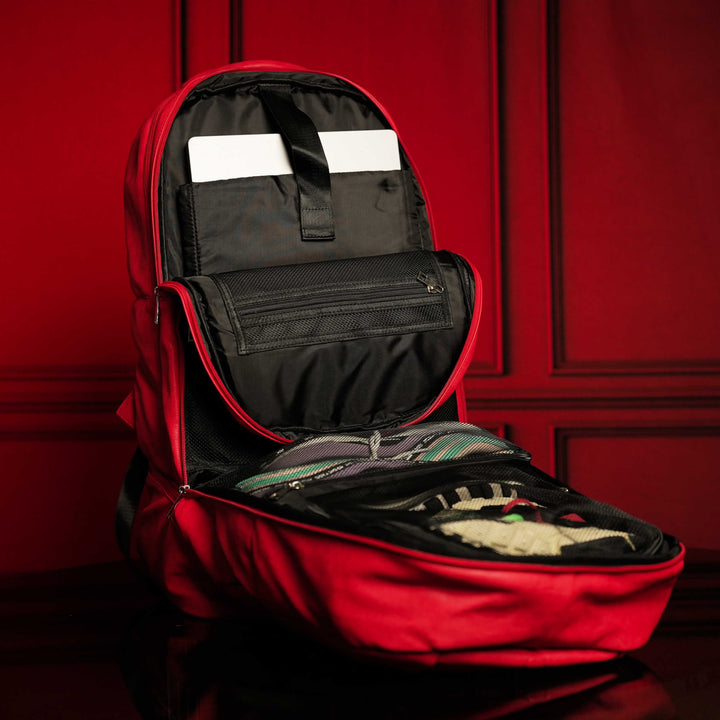 Sole Premise Red Leather Luxury Carry-On Backpack Patented Signature Design