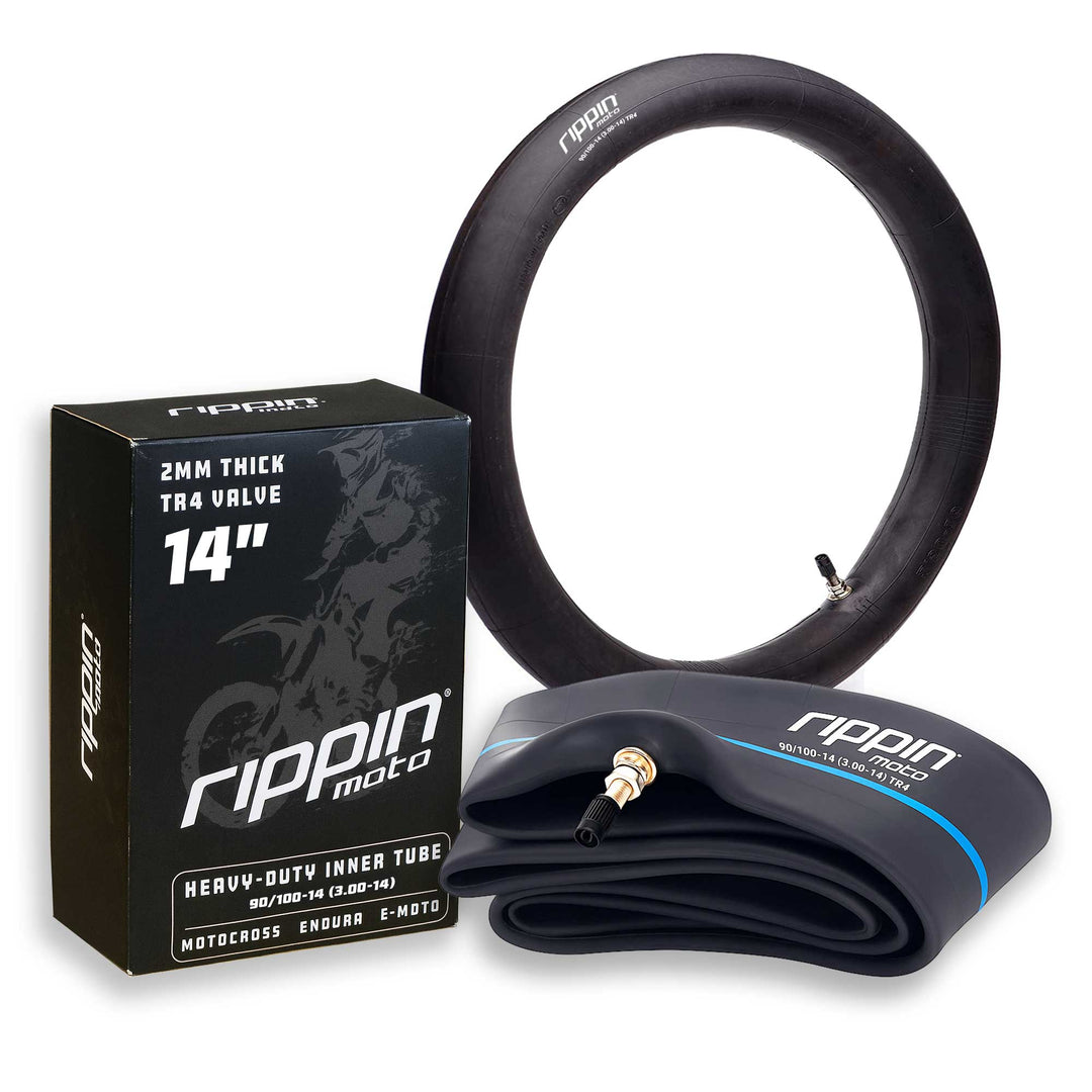 Rippin Moto 90/100-14 E-Moto 14" Inner Tube 3.00-14 for RTR, Pit Bikes and Minis