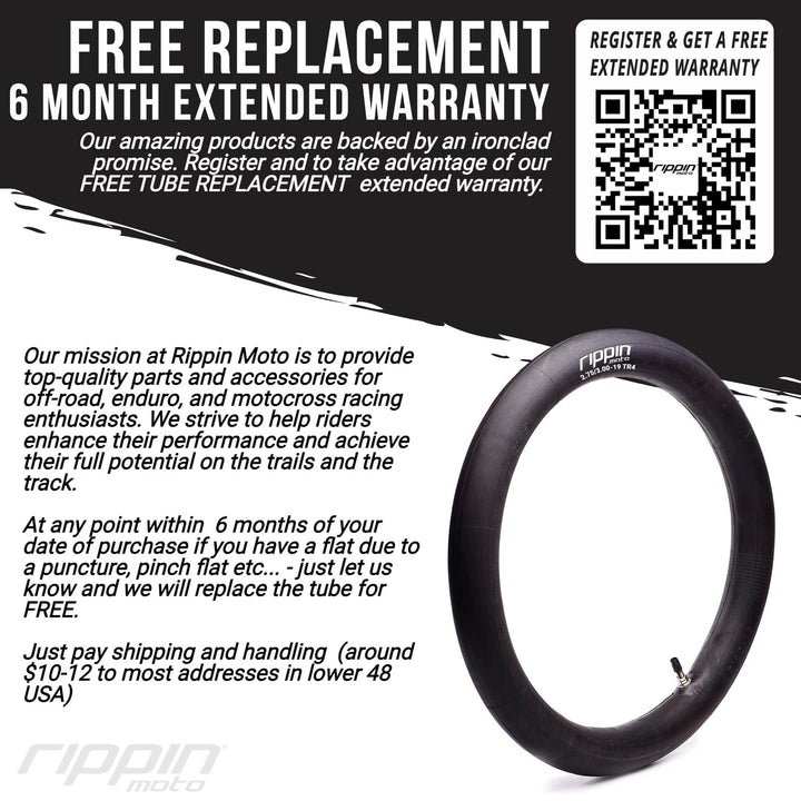 Rippin Moto 110/90-19 4.50 x 19 Heavy Duty 19" Motorcycle Inner Tube 3mm Thick