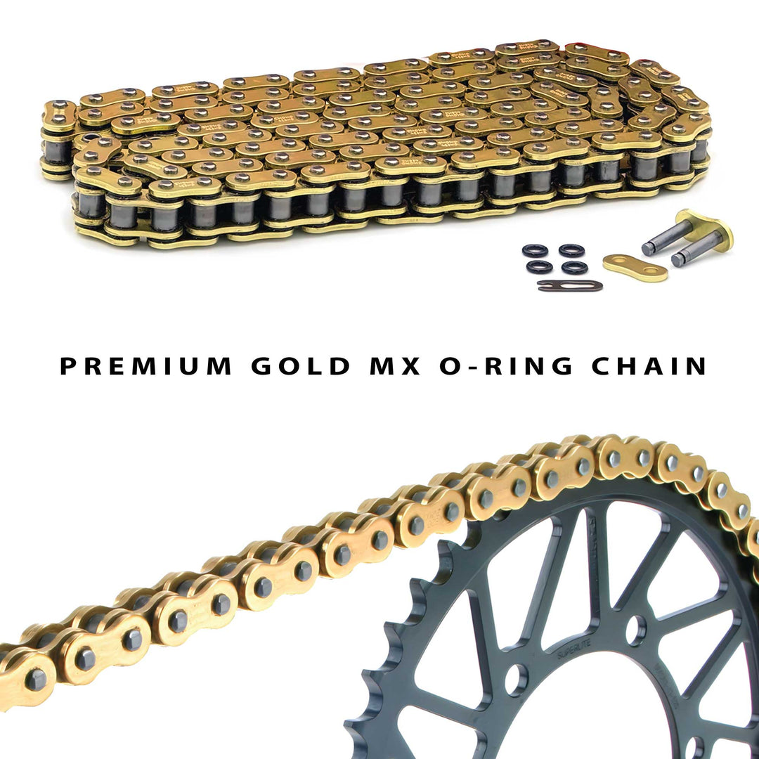 Rippin Moto RPN428MX Premium Gold MX O-Ring Chain for E-Ride PRO 3.0/SR, Talaria MX5 & Altis Sigma