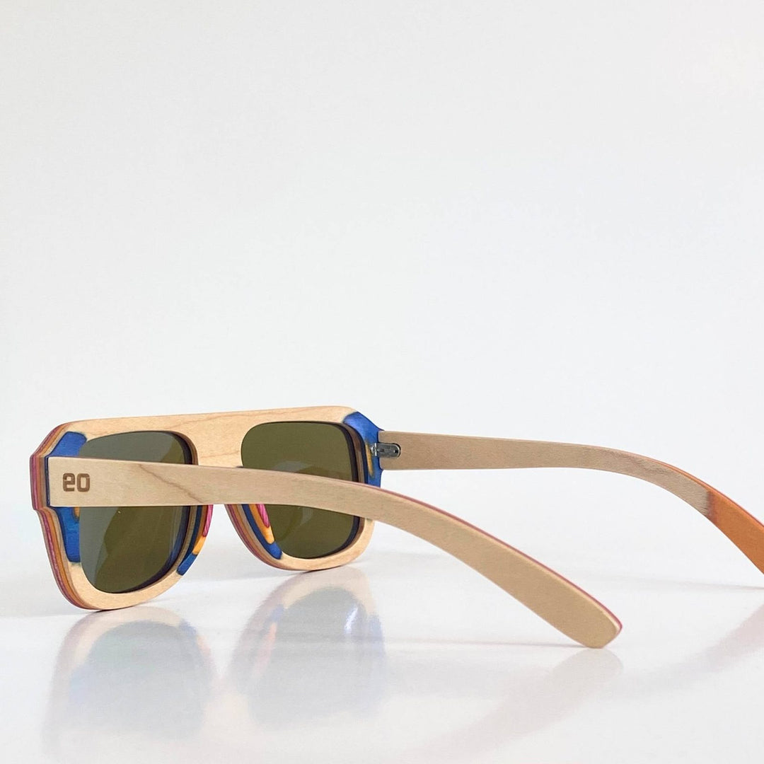 Eastern Outer The Rossi - Layered Skateboard Wood Sunglasses for Kids & Youth