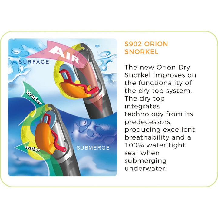 Morphi Mask and Orion Dry Snorkel Package for Snorkeling