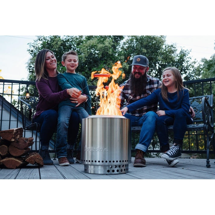 TRAPSKI Solo Stove Bundle - Ranger/Bonfire/Yukon/Canyon 2.0 with Stand, Smokeless Fire Pit | Wood Burning Fireplaces with Removable Ash Pan, Portable Outdoor Firepit - Ideal for Camping & Outdoor Spaces, Stainless Steel