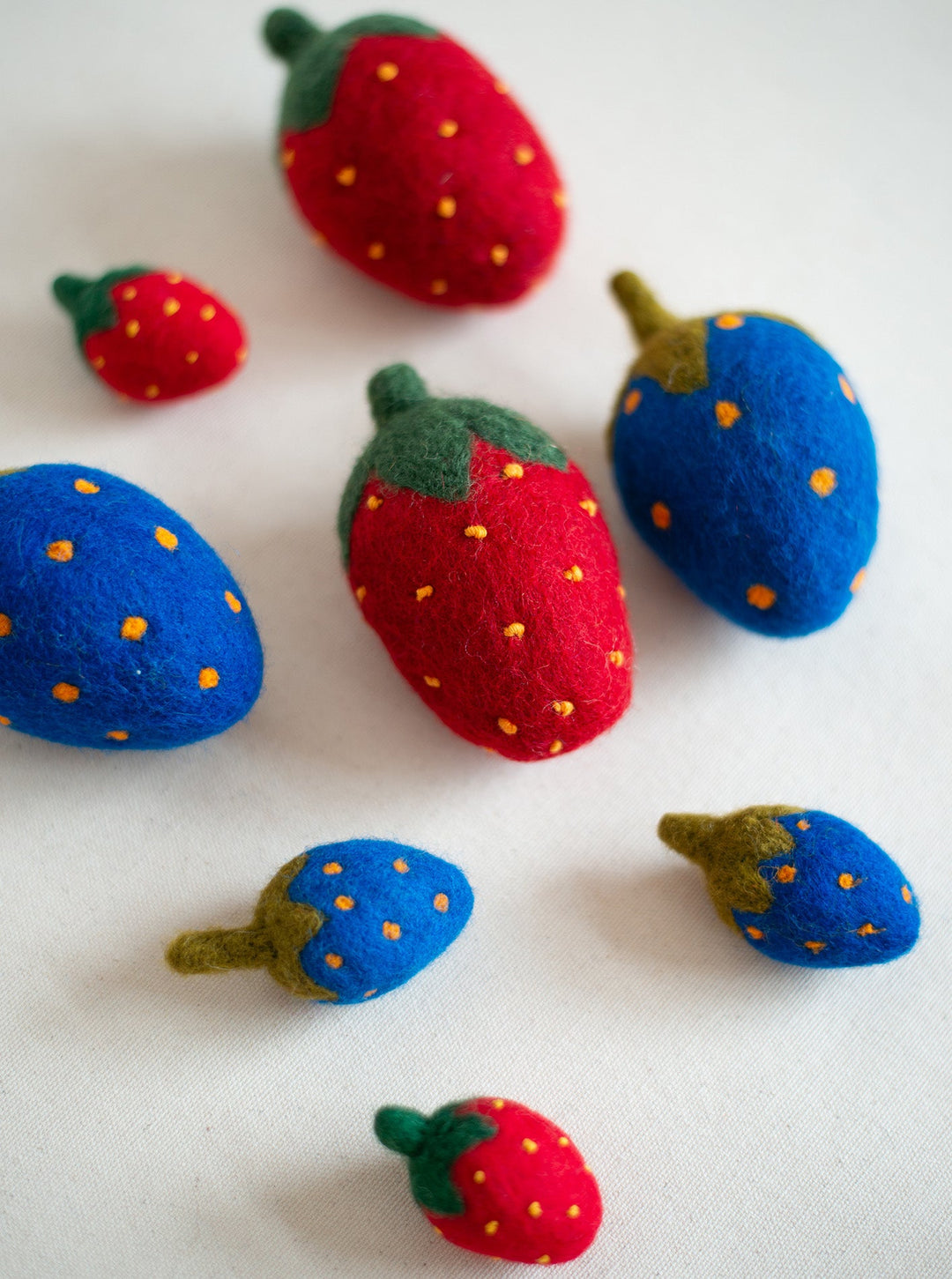 Unique Blue Strawberry Wool Dog Toy for Playtime Fun