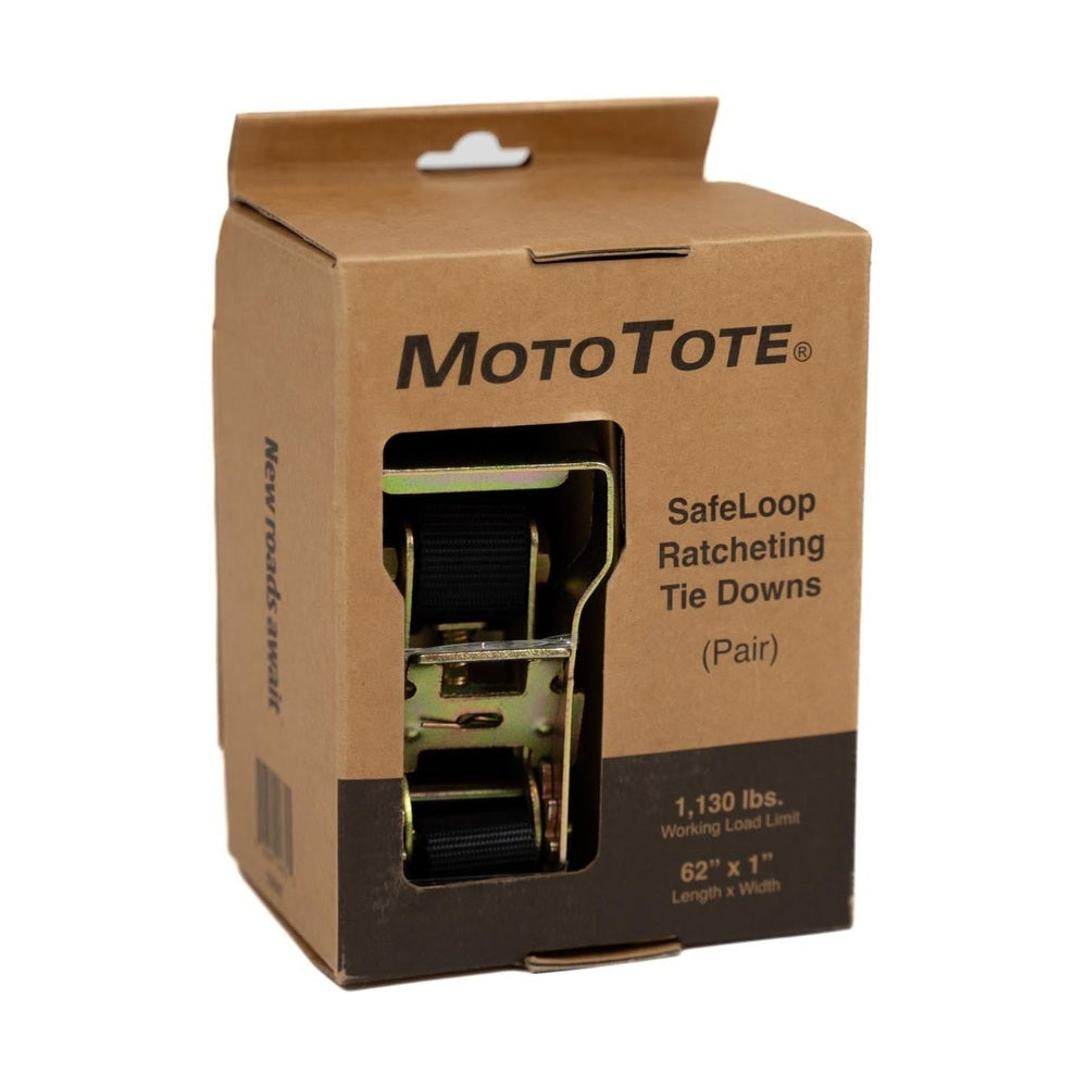 MotoTote SafeLoop Ratcheting Tie Downs