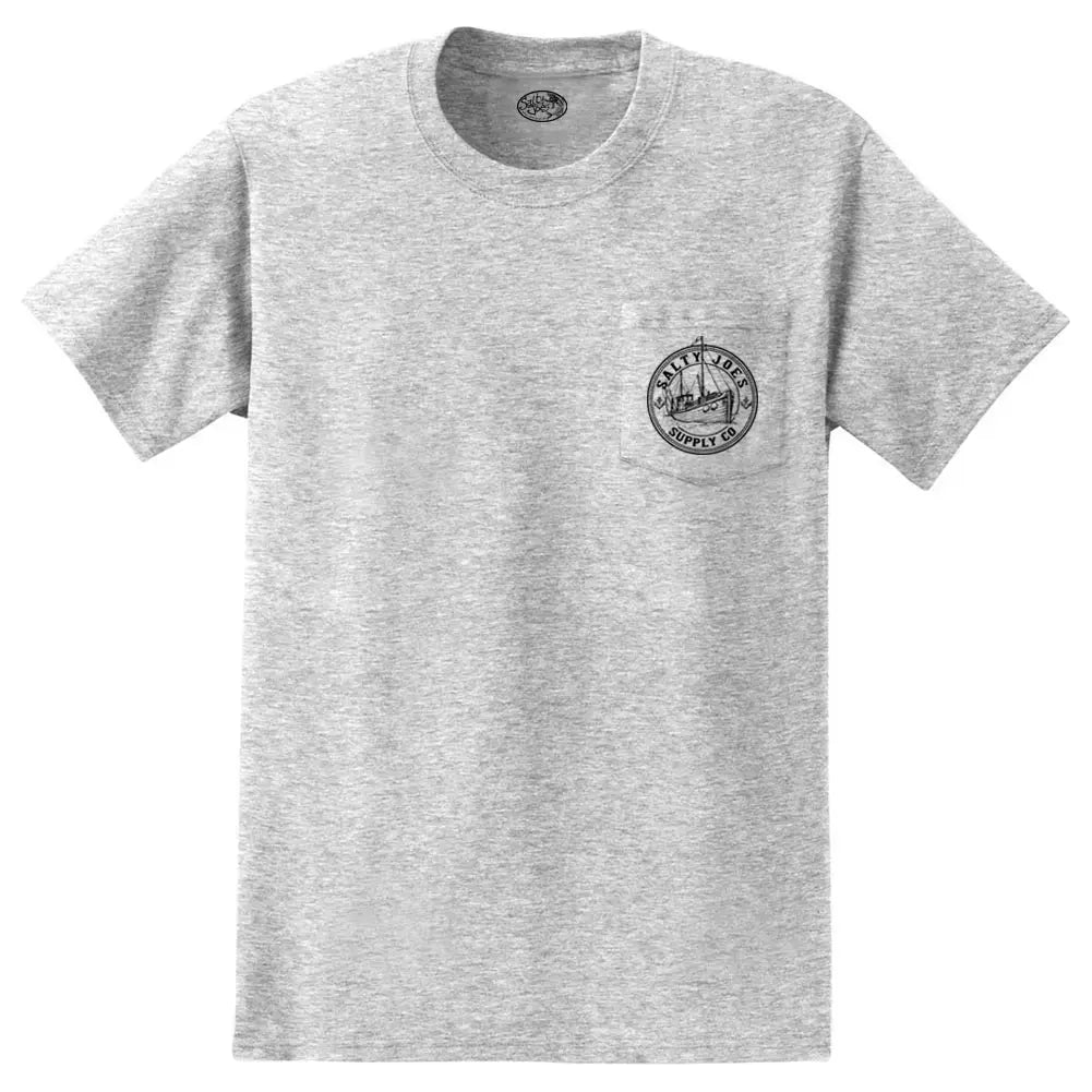 Salty Joe's Fishing Trawler Heavyweight Pocket Tee