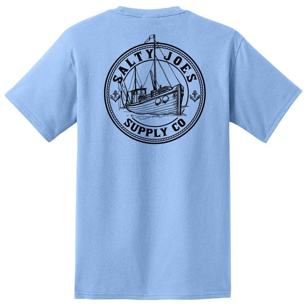 Salty Joe's Fishing Trawler Heavyweight Pocket Tee