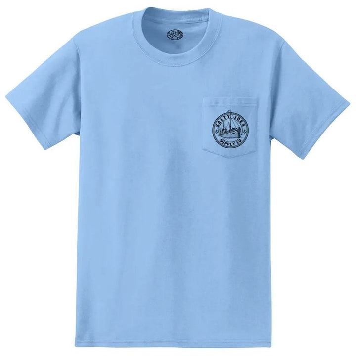 Salty Joe's Fishing Trawler Heavyweight Pocket Tee