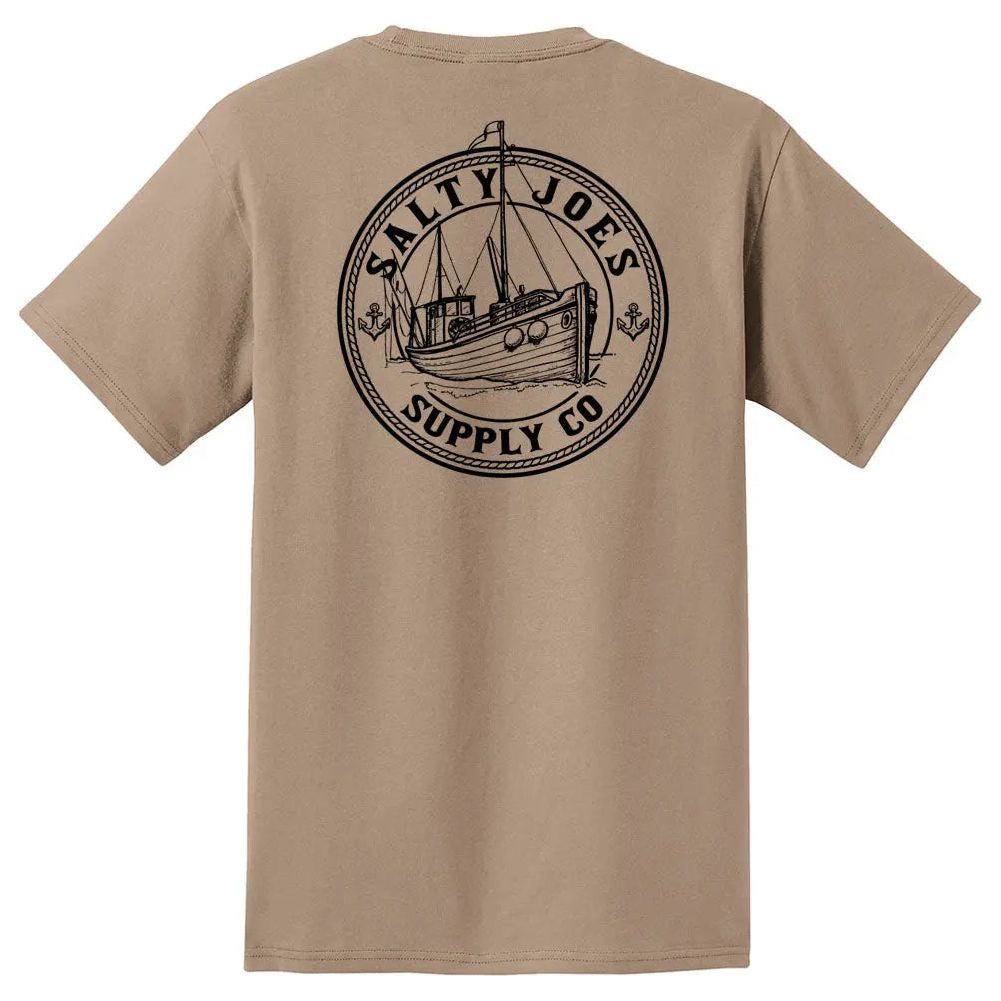 Salty Joe's Fishing Trawler Heavyweight Pocket Tee