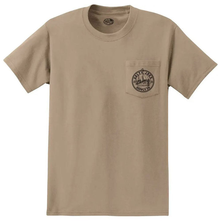 Salty Joe's Fishing Trawler Heavyweight Pocket Tee