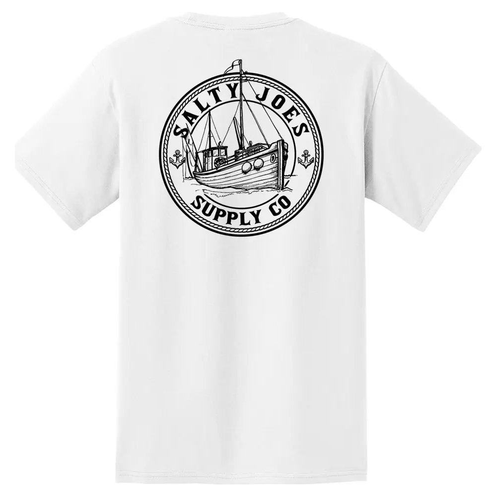 Salty Joe's Fishing Trawler Heavyweight Pocket Tee