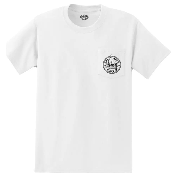 Salty Joe's Fishing Trawler Heavyweight Pocket Tee