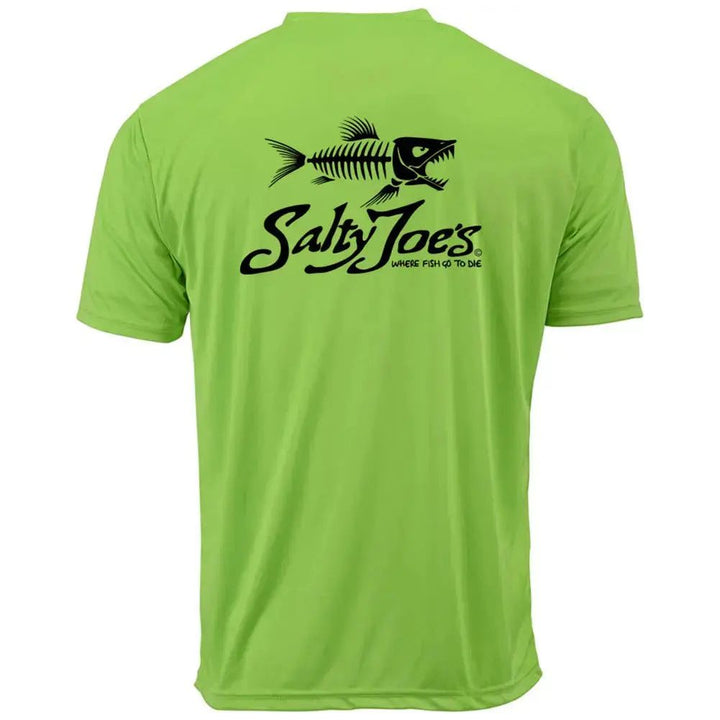 Salty Joe's Skeleton Fish Graphic Workout Tee