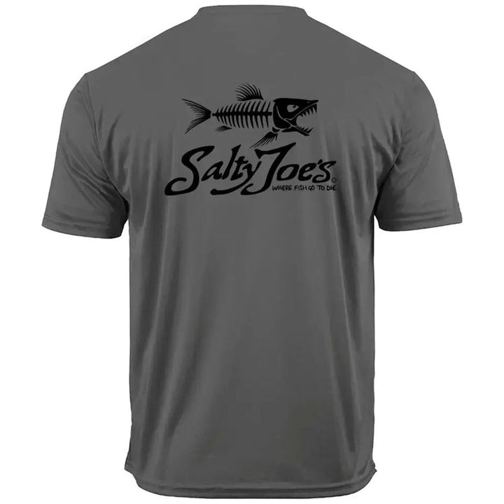 Salty Joe's Skeleton Fish Graphic Workout Tee