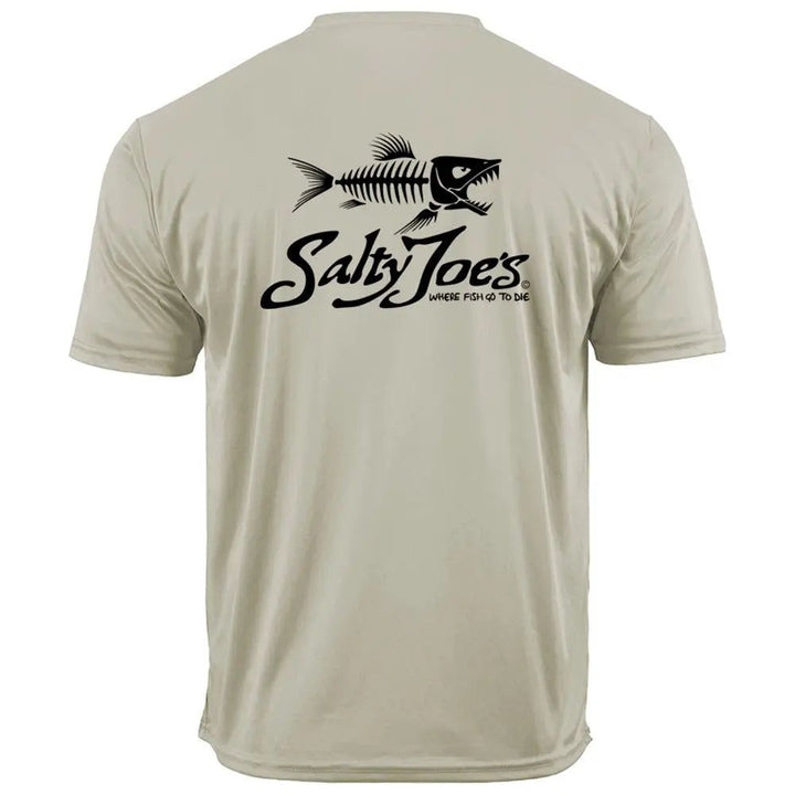 Salty Joe's Skeleton Fish Graphic Workout Tee