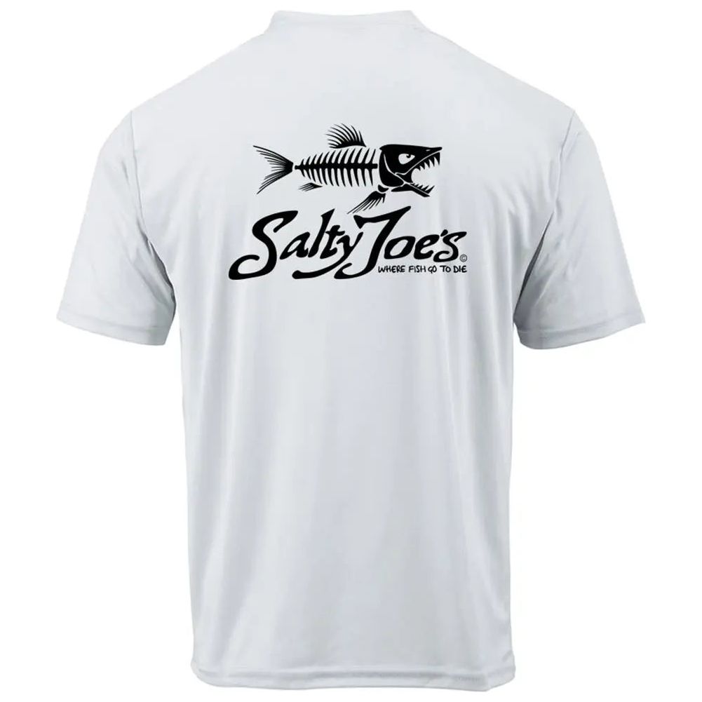 Salty Joe's Skeleton Fish Graphic Workout Tee