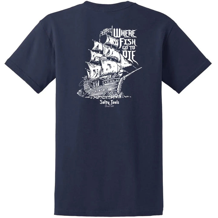 Salty Joe's Skeleton Ship Heavyweight Cotton Tee