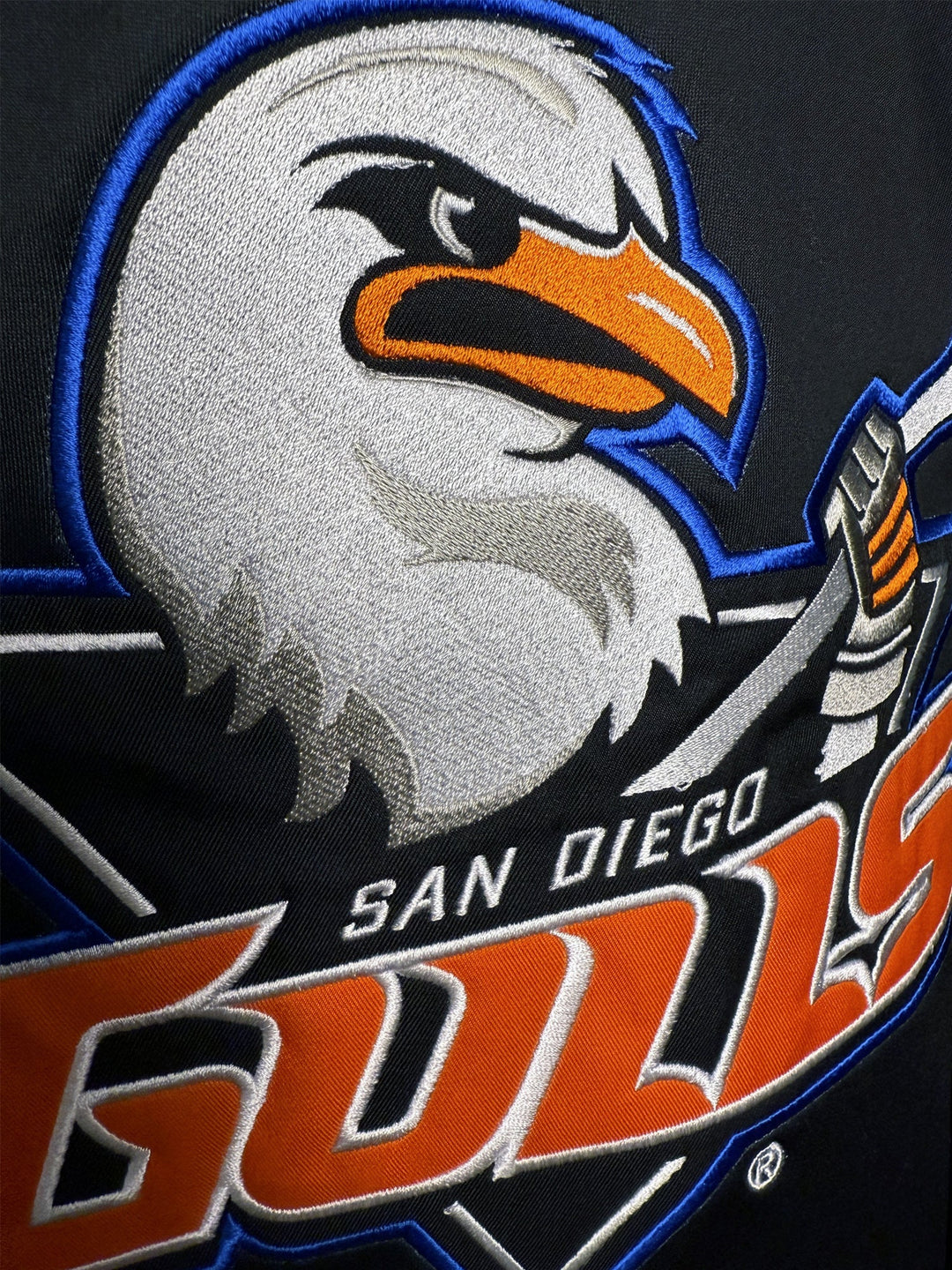 San Diego Gulls hockey hoodie with embroidered logos