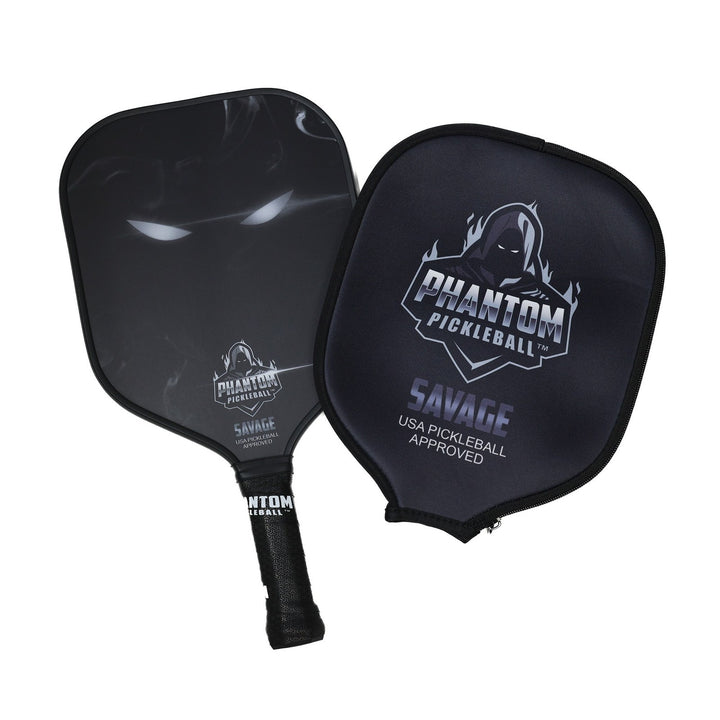 PHANTOM SAVAGE 13MM T800 Carbon Fiber Pickleball Pro Paddle with Cover