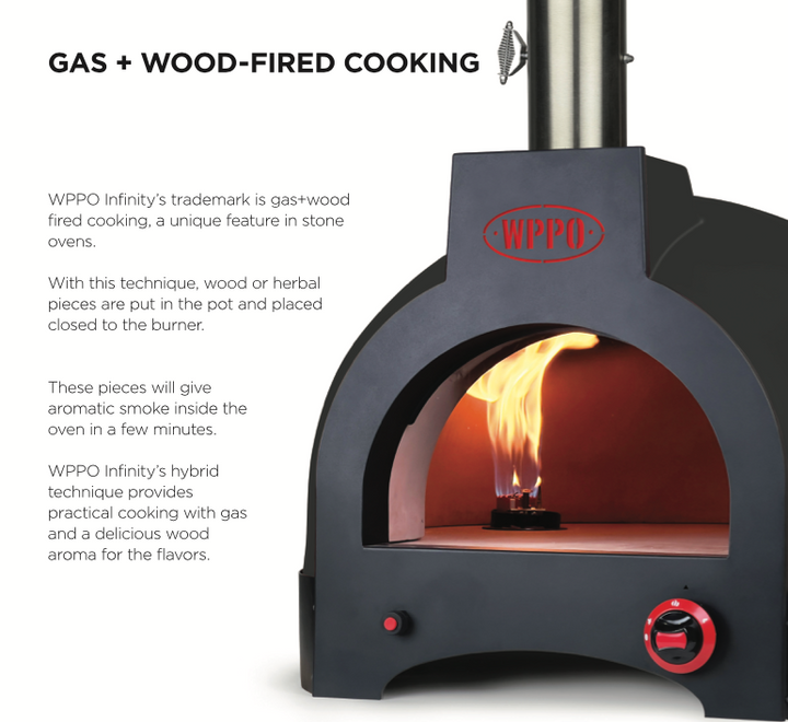 Infinity 50 Wood / Gas Hybrid - 2 Pizza Oven.