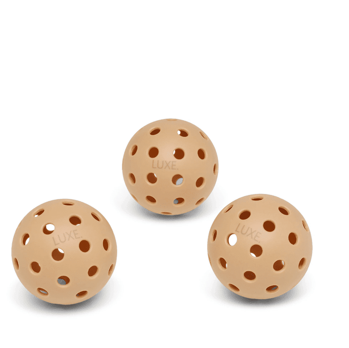 LUXE Tan Pickleballs - Pack of 3