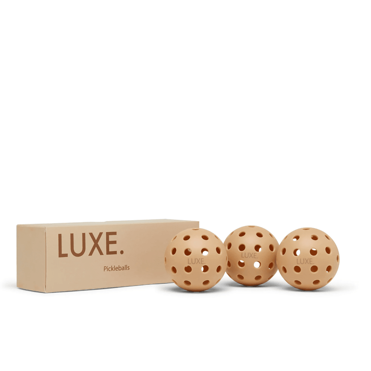 LUXE Tan Pickleballs - Pack of 3