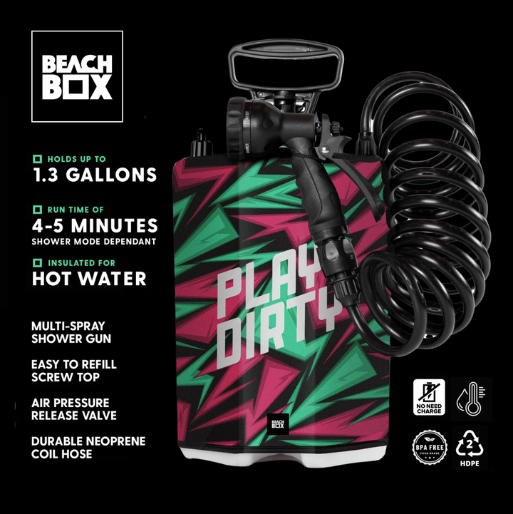 BeachBox Portable Shower Tank - 'Play Dirty'