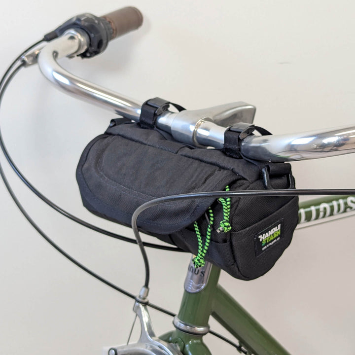 Handlebar Bag - Black & Green Burrito
