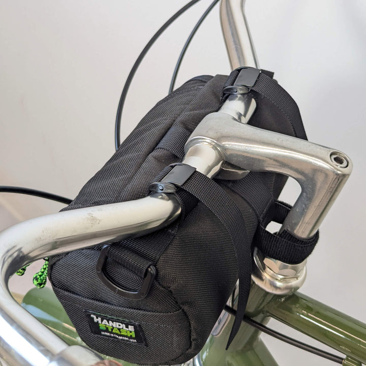 Handlebar Bag - Black & Green Burrito
