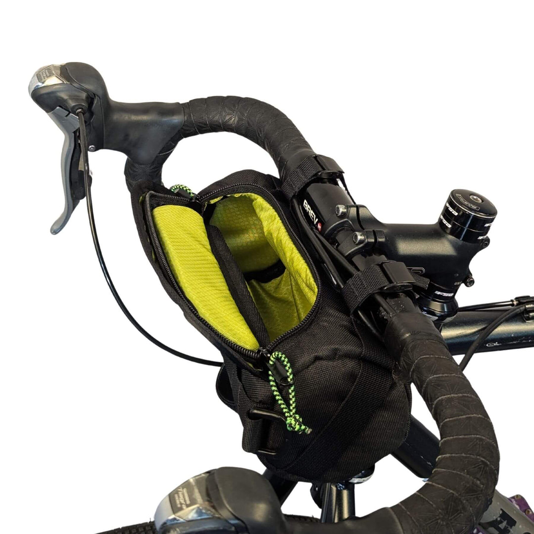 Handlebar Bag - Black & Green Burrito