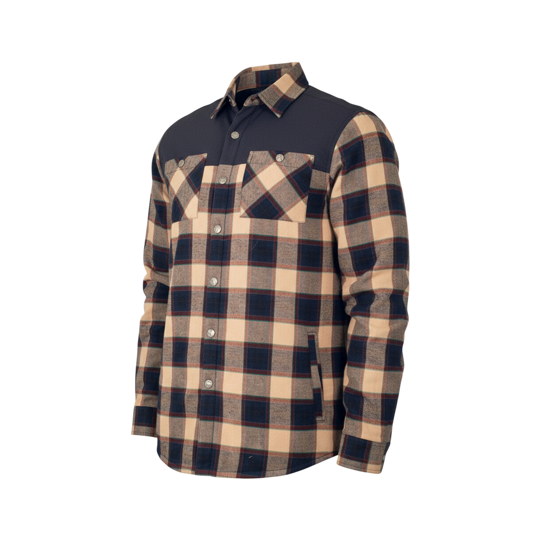 Handup Flannel Jacket - Navy/Tan Plaid