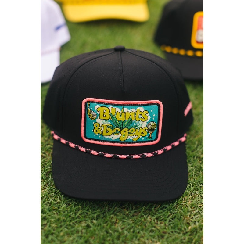 Shank it Golf Electric Lettuce Black Rope Patch Golf Hat